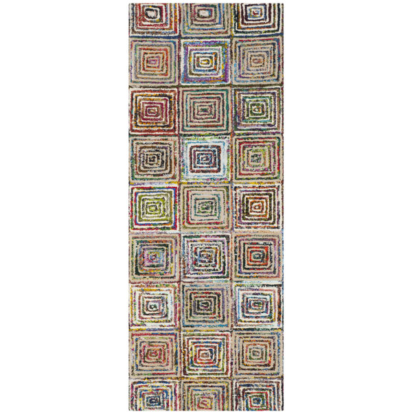 Bungalow Rose Anaheim Handmade Blue/Green/Orange Rug & Reviews Wayfair